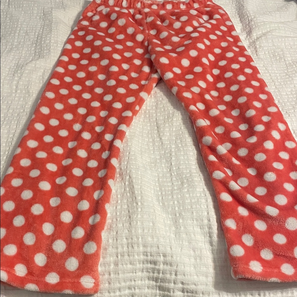Active USA Coral Polka Dot Pajama Pants